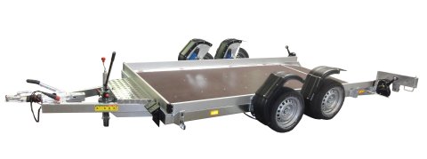 PŘÍVĚS BRZDĚNÝ - NOSNOST 2700 KG S MANUÁLNÍ HYDRAULIKOU